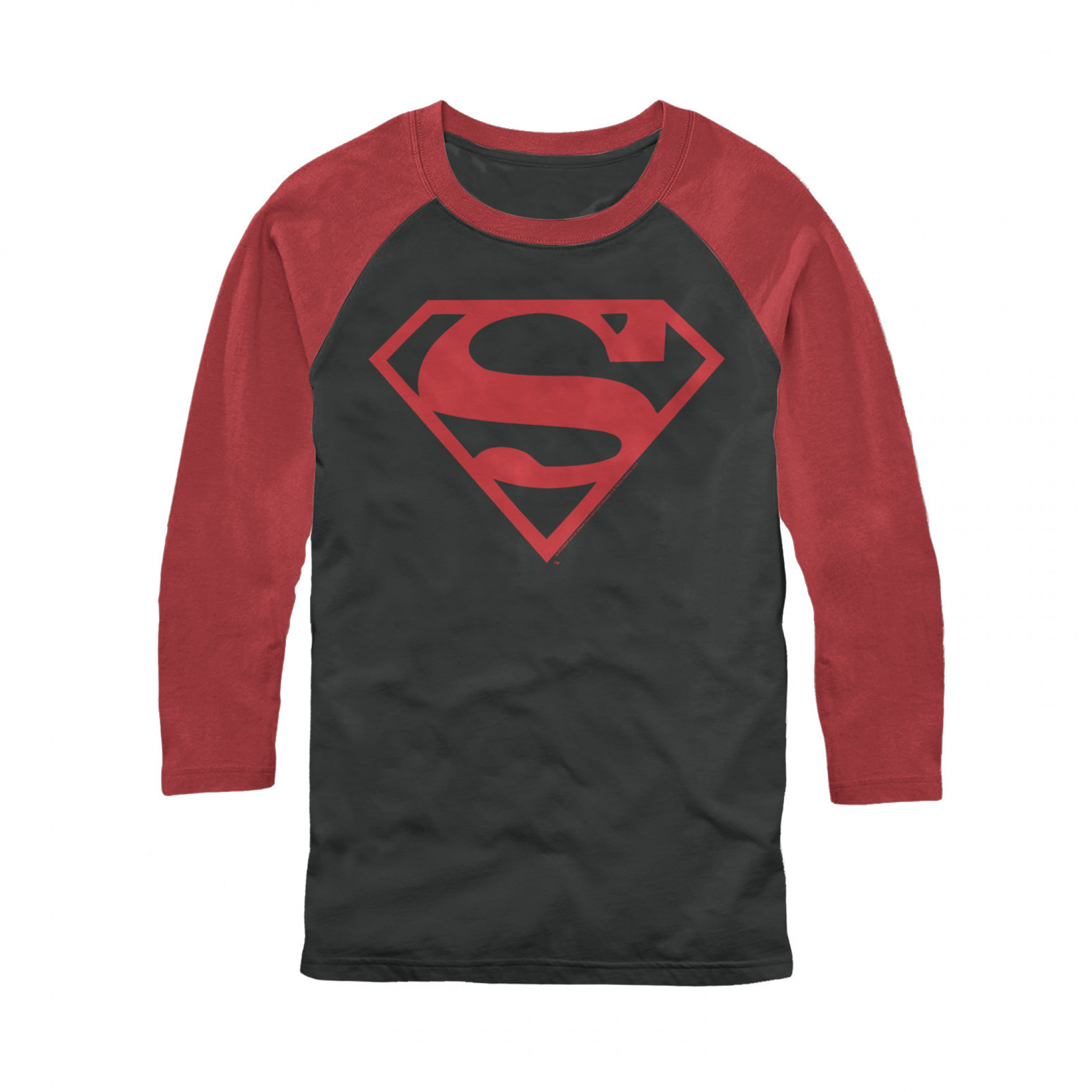 Superman Superboy Symbol Symbol 3/4 Sleeve Baseball T-Shirt